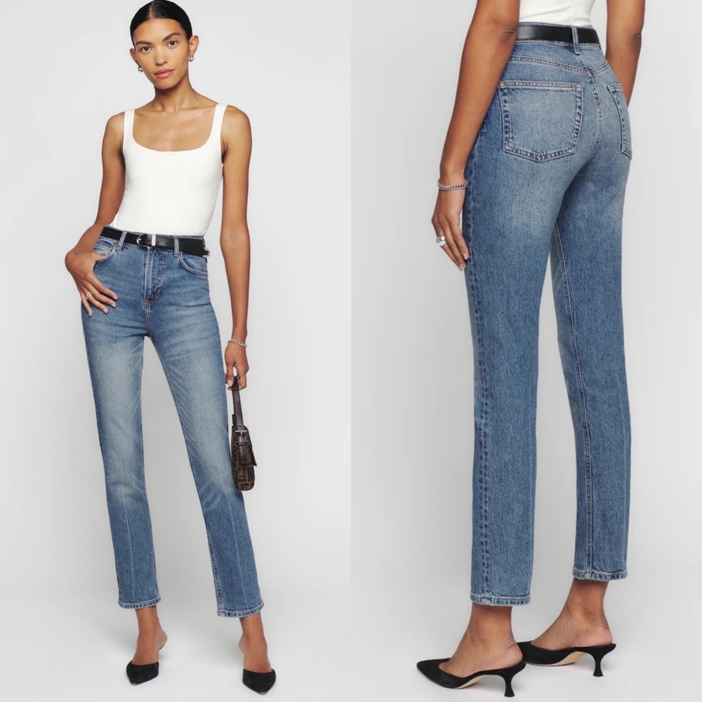 REFORMATION Liza Ultra High Rise Straight Leg Jeans Malta